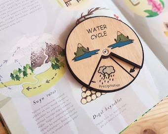 Drewniany cykl życia wody Edukacja Montessori