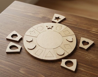 Wooden Toy Educational Toy Wooden Puzzle Toy Montessori Education Geo Shapes Puzzle Number Puzzle