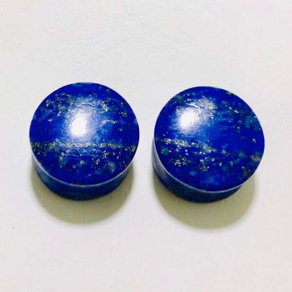 Top Quality, Real  Lapis lazuli plugs,Earplugs,Lapis lazuli gauge,Natural Beautiful (pair) size 6mm to 50mm & Custum available