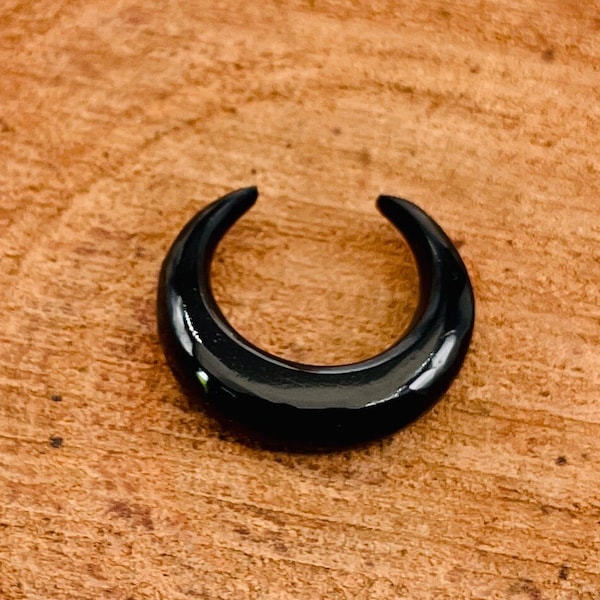Natural Black Onyx Septum Tusk, Tribal Septum, Septum pincher jewelry, Handmade Size:14g (2mm)to 00g & Customise for Yourself.