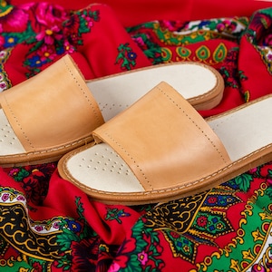 Women Summer Genuine Leather Weave Slippers 5