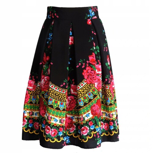 Polish Folk Highlander Midi Skirt Ethnic Slavic Boho Gyspsy | Etsy