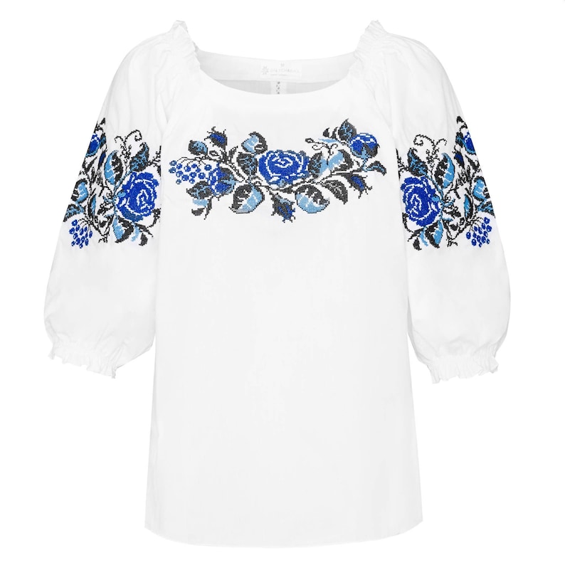 Polish folk embroidery blouse highlander blouse Ukrainian Etsy