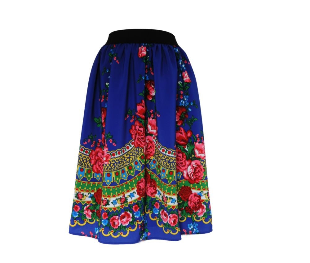 Polish Folk Highlander Midi Skirt Ethnic Slavic Boho Gyspsy - Etsy