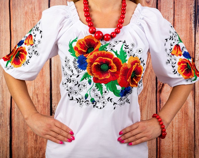 Polish Folk Embroidery Blouse Highlander Blouse Ukrainian - Etsy