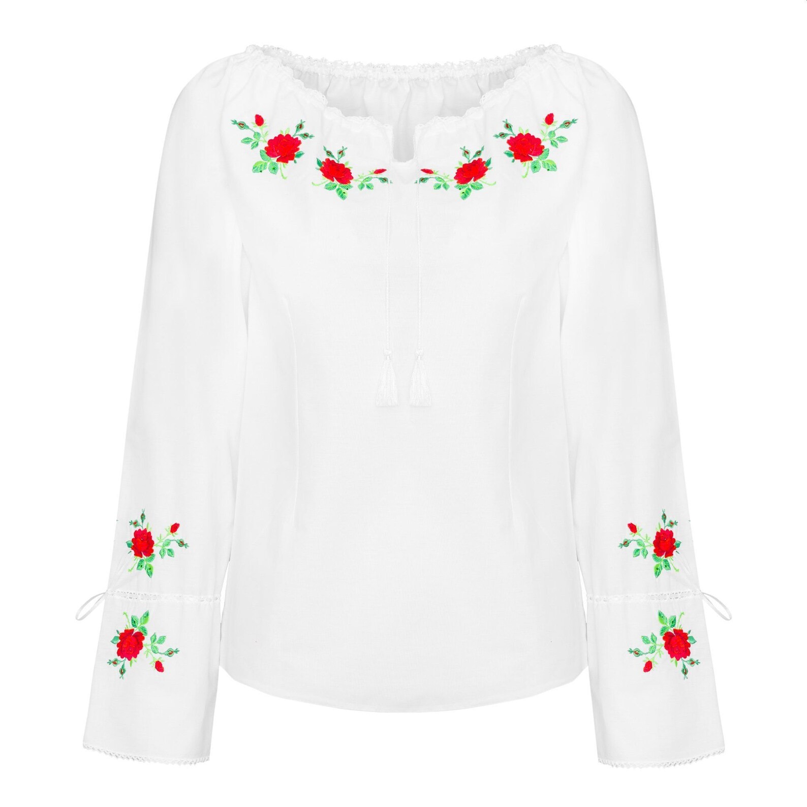 Polish folk embroidery blouse highlander blouse Ukrainian Etsy