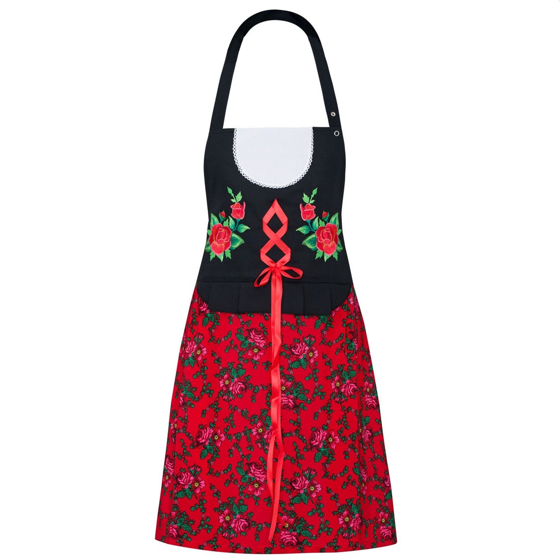 Kitchen apron embroidery traditional polish polish folk Etsy