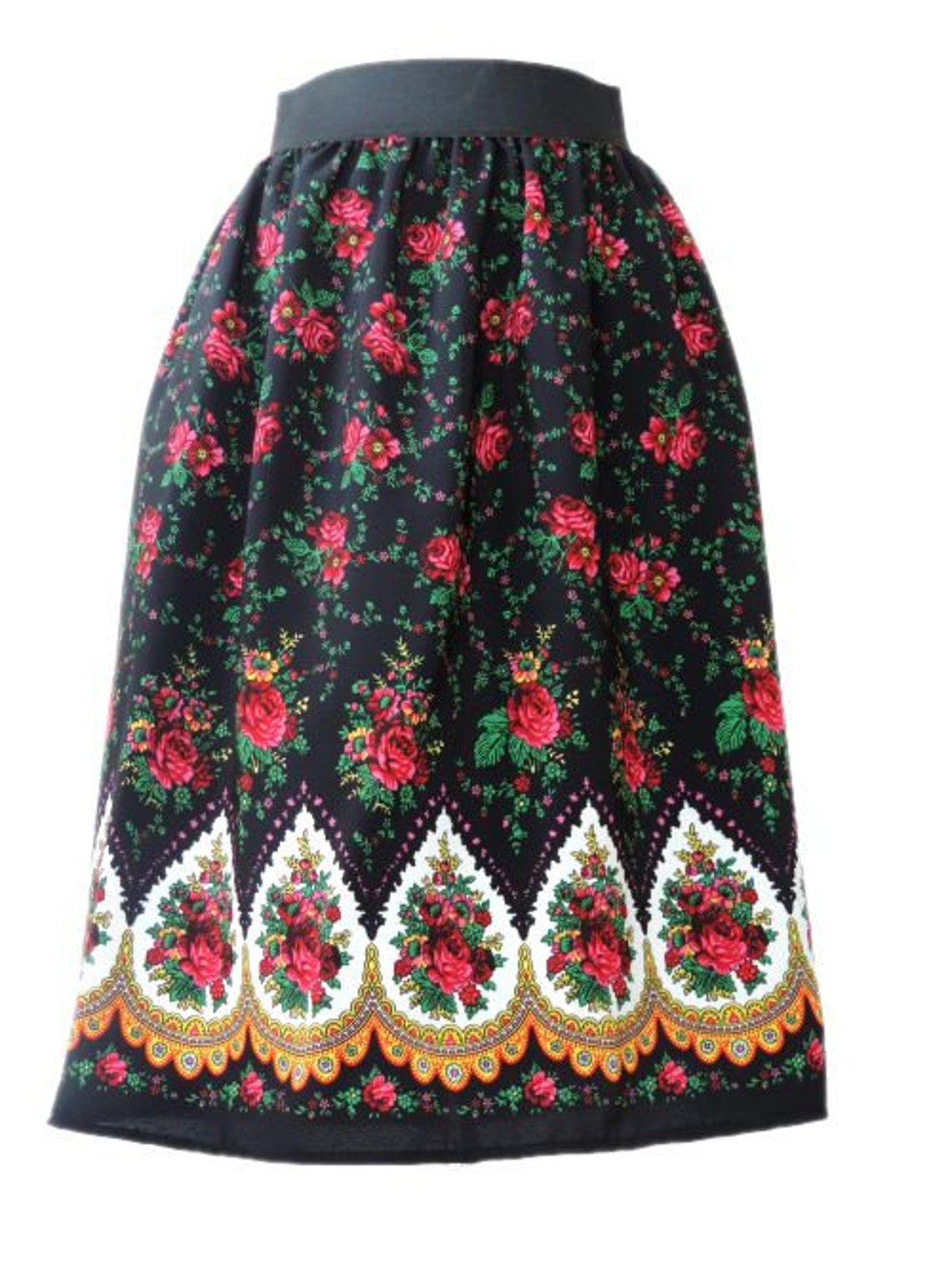 Polish Folk Highlander Midi Skirt Ethnic Slavic Boho Gyspsy Etsy