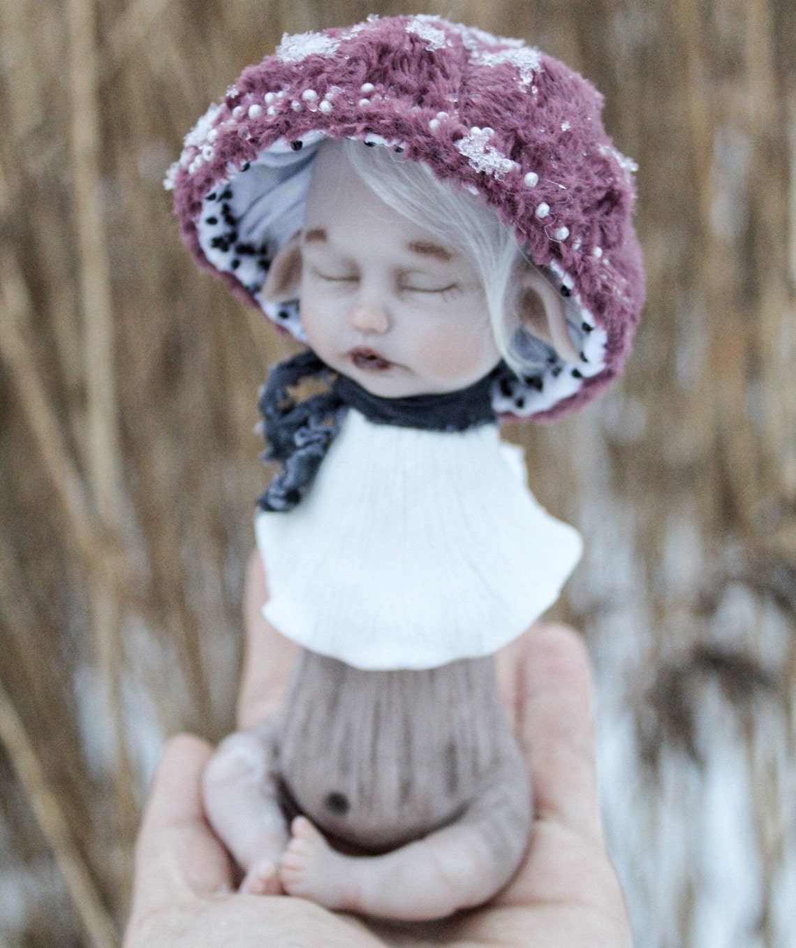 Mushroom doll OOAK doll Art doll Artist doll Fantasy toy Etsy