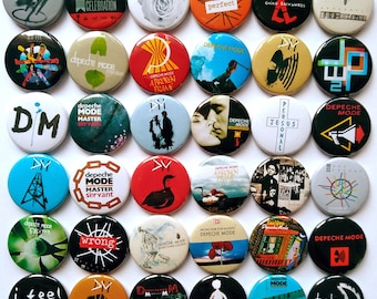 New Wave Band Pinback Button Badges, 1 inch