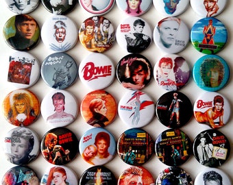 Rock'n'roll, Psychedelic Rock, Glam Rock, Reggae Band badges to choose from Drop-down Menu - 1 inch/25mm Pinback Buttons