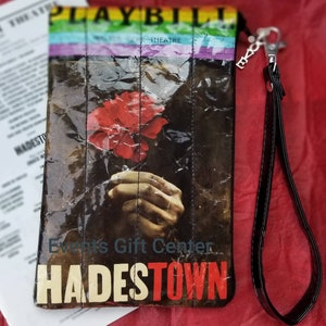 Broadway Musical Hadestown Re-purpose Playbill Wristlet Pouch/Play Holiday gifts, Birthday or Cast party favors, New York City souvenir