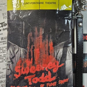 Sweeney Todd Playbill Wristlet Broadway Repurposed Musical Gift