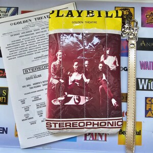 Stereophonic Musical Play on Broadway Re-purpose Playbill Wristlet Pouch/Play Holiday gifts, Birthday or Cast party favors, NYC Souvenir
