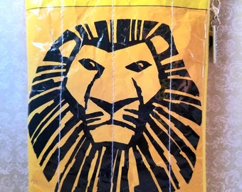 Lion King Broadway Playbill Wristlet, Repurposed Musical Pouch