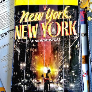 New York, New York A New Musical Repurposed Playbill Wristlet