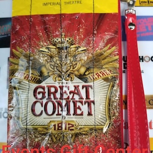 Great Comet 1812 Re-purpose Broadway Musical Playbill Wristlet/Play Holiday gifts, Birthday or Cast party favor New York City show souvenir