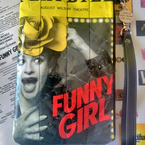 Funny Girl The Musical Re-purpose Broadway Playbill Wristlet/Play Holiday gifts, Wristlet Cast party favor,  New York City  show Souvinir