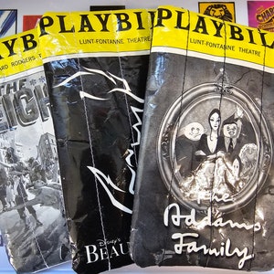 A Broadway Playbill Musical Theatre VINTAGE Repurposed Wristlet/ Holiday, Birthday party favors, cast or Directors gifts, Souvenir NYC