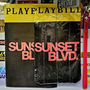 Sunset Blvd. Broadway Playbill Wristlet Pouch: Repurposed Theater Gift