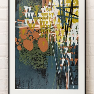 Abstract — 10 layer limited edition hand-pulled silkscreen print