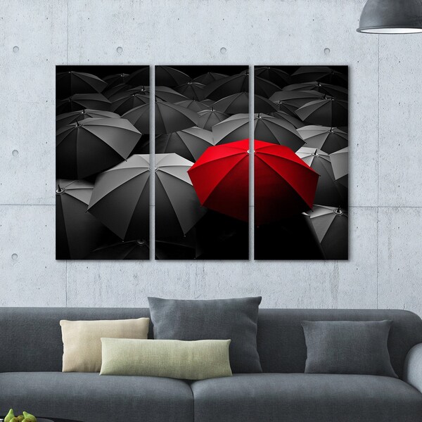 Red Umbrella Art Etsy