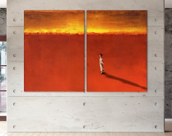 Mark Rothko Red canvas print Modern wall decor Abstract minimalism painting set Abstract art Modern painting Abstract expressionism