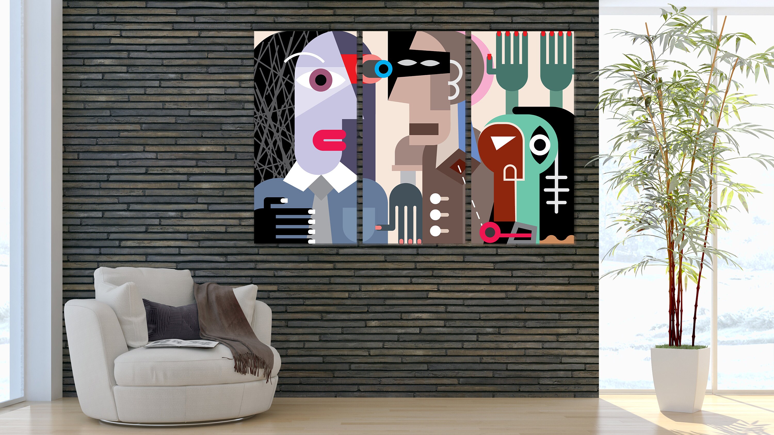 Modern Collage Modern Wall Art Abstract Wall Art Abstract Etsy