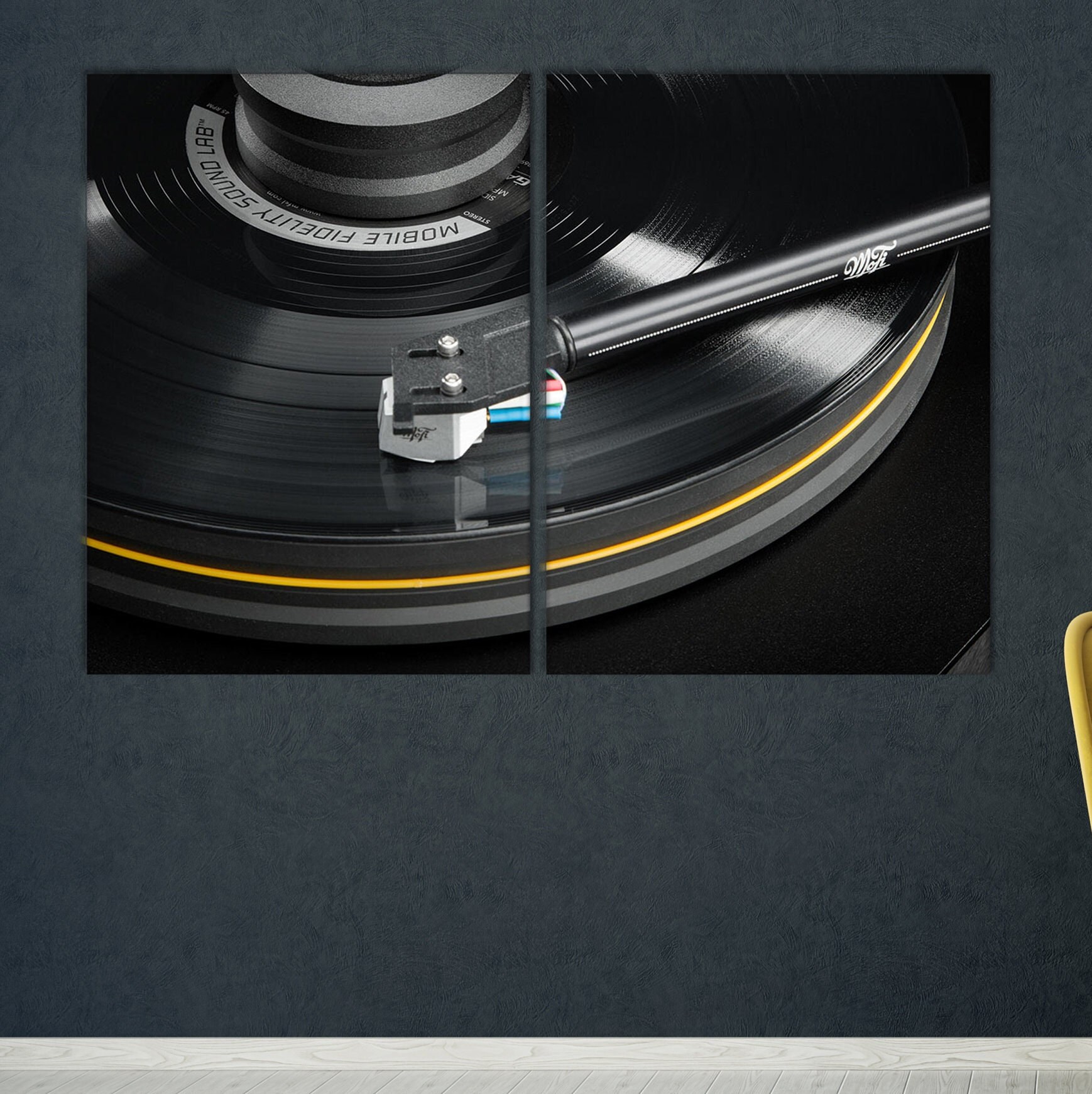 Classical Music Wall Art , Retro Vinyl Player Canvas Wall Art , Stylish ...