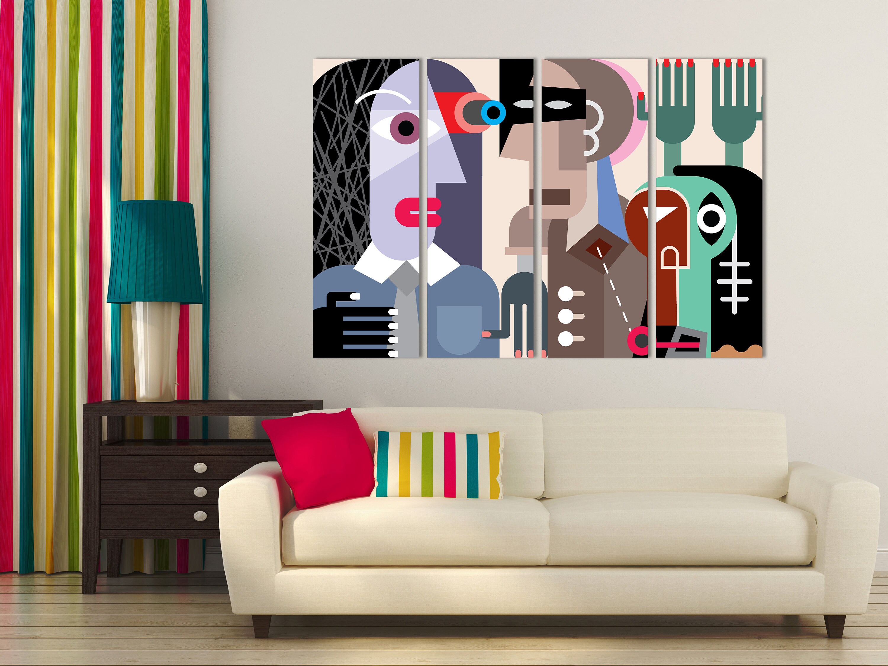 Modern Collage Modern Wall Art Abstract Wall Art Abstract Etsy