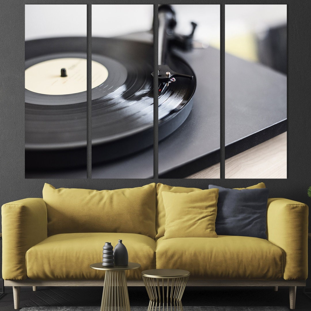 Vinyl Player Canvas Wall Art , Classical Music Wall Art, Stylish Decor ...