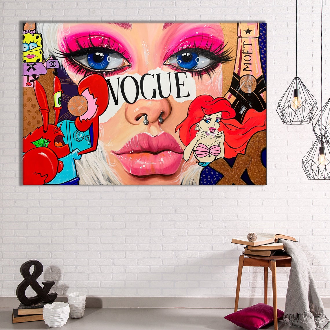 Pink Vogue Designer Aesthetic Wall Collage Vogue wall Art Etsy