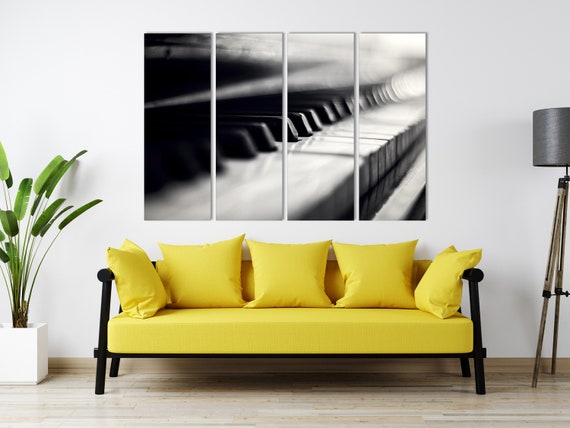 Piano Wall art , Piano Keys Wall Art, Extra Large Wall Art, Abstract Canvas Trendy Wall Decor