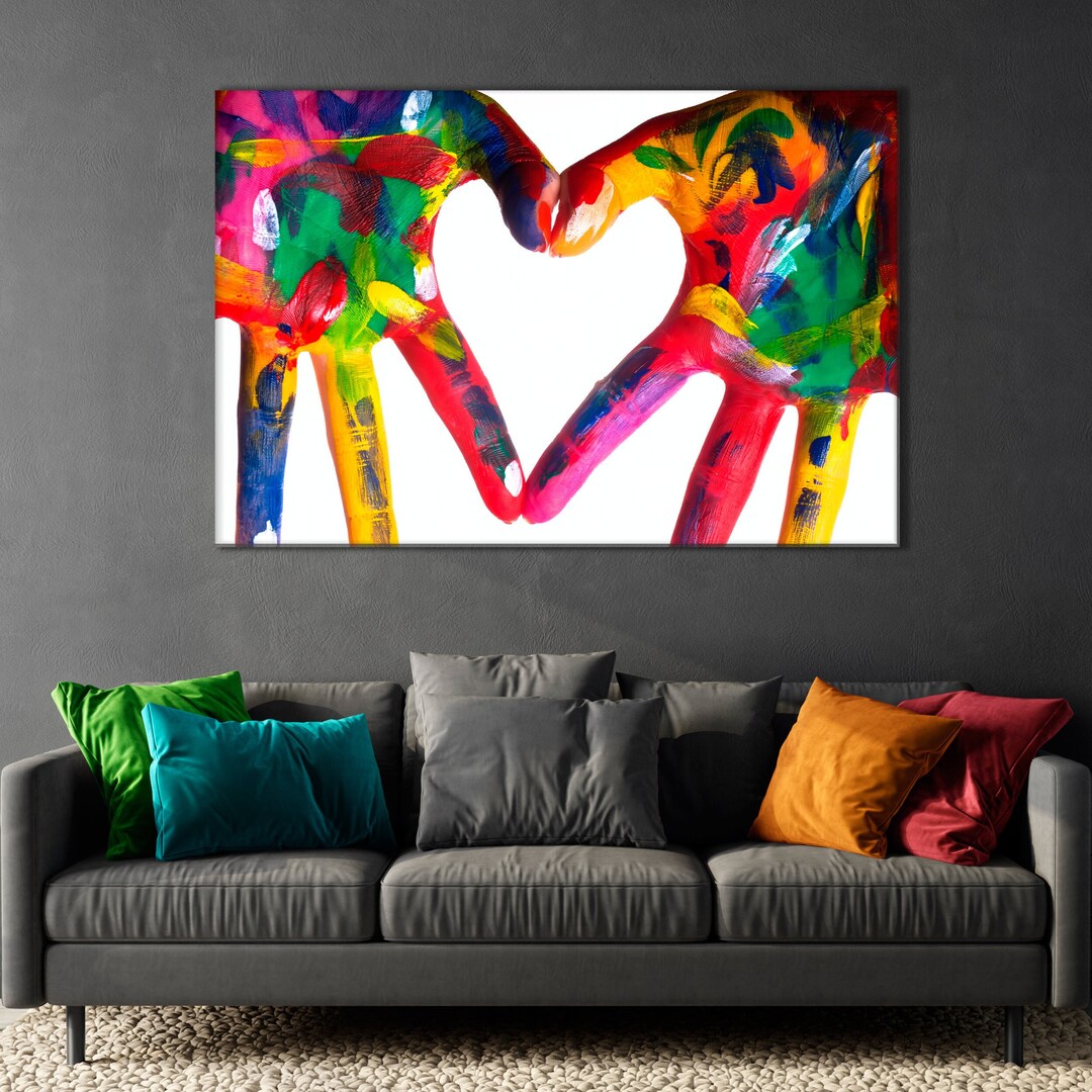 Modern Graffiti Wall Art Print Hands Wall Art Decor Modern Street Art