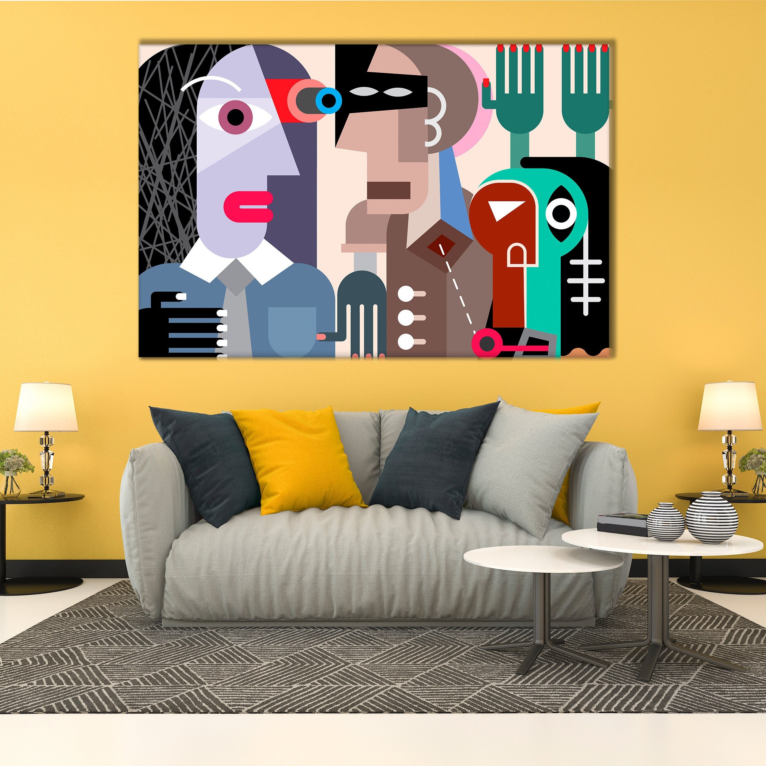 Modern Collage Modern Wall Art Abstract Wall Art Abstract Etsy