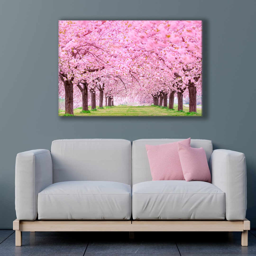 Cherry Tree Blossom Canvas Wall Art Print - Etsy