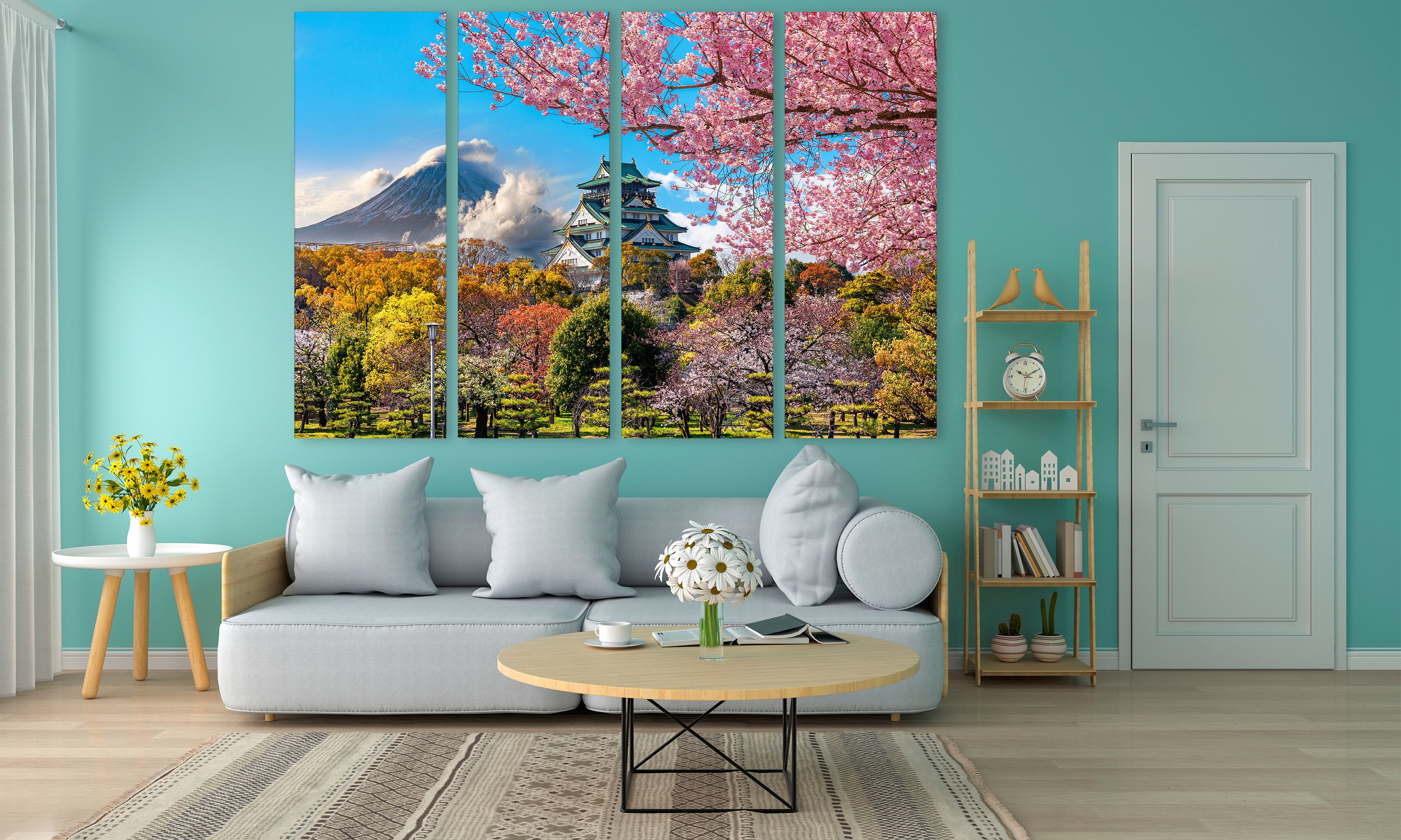 Japanisches Wandkunst Gebäude im japanischen Stil in | Etsy