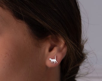 Silver Cat Earrings | Cute Cats Earrings | Gold Cat Earrings | Silver Animal Earring | Cute Stud Earring | Dainty Stud Earrings | Pet Studs