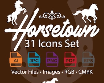 Horsetown 31 Icons Set