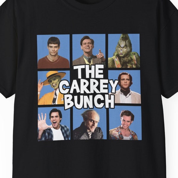 Jim Carrey "The Carrey Bunch" Character T-Shirt - Brady Bunch Intro Inspired Design