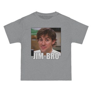 The Office &quot;Jim-Bro&quot; Gym Pump Cover T-Shirt - Jim Halpert Fitness Fan Apparel