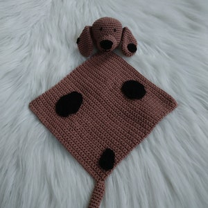 CROCHET PATTERN: Bailey the dog, PDF, Cuddle patch, Cuddle cloth, Baby cuddle, Dog, Pattern