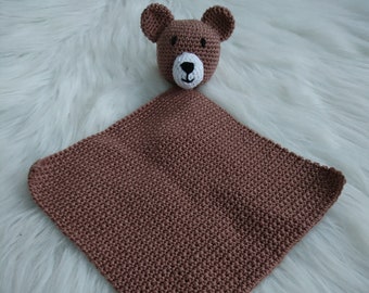 MOTIVO ALL'UNCINETTO: Berend l'orso, NL PDF, Panno per coccole, Panno per coccole, Panno per tuttel, Peluche per bambini, Orsetto, Modello