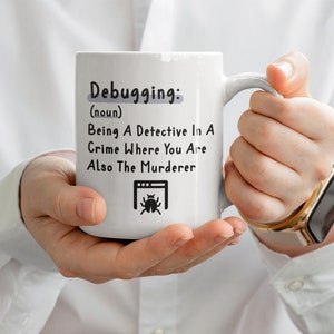 Debugging, Funny Definition - Programmer, Coder, Developer Gift Mug immagine 2
