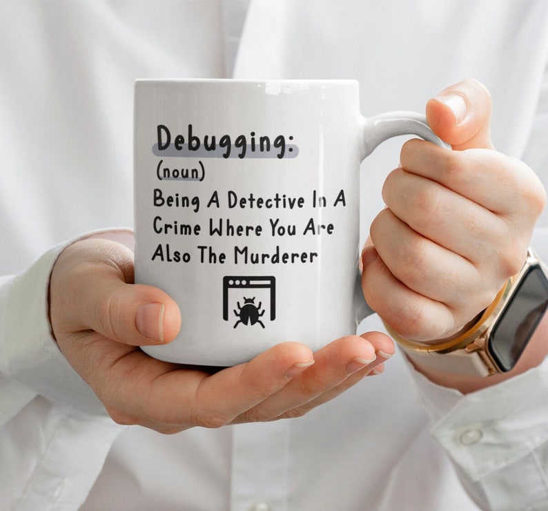 Debugging, Funny Definition - Programmer, Coder, Developer Gift Mug immagine 2