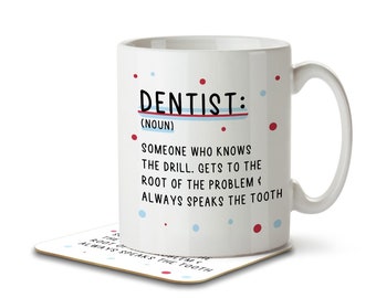 Dentist Definition - Mug And Coaster