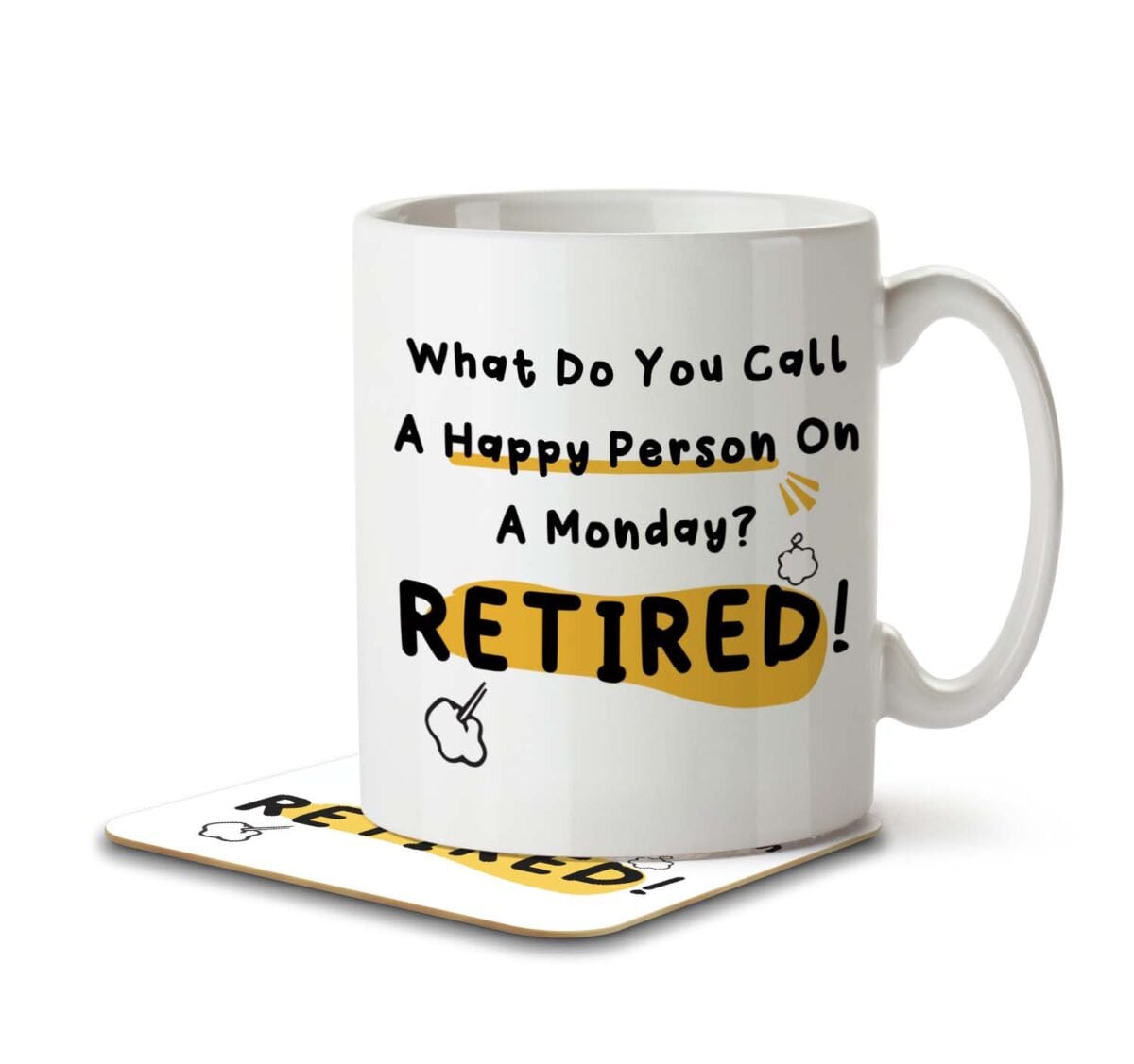 Funny Retirement Coffee Mug 11Oz - 'Happy Monday' Gift For Retirees, Coworkers, Teachers - View #4
