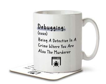 Debugging Description - Programmer Mug And Coaster