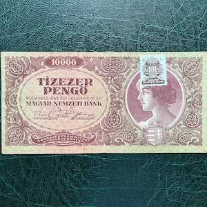 10000 Pengo 1945. Banconote ungheresi, vecchia carta moneta, banconote originali.