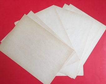 20 pcs  very old paper, vintage paper 1960!!!, old letter paper, blank paper for, drawing,  and creativity A4 size